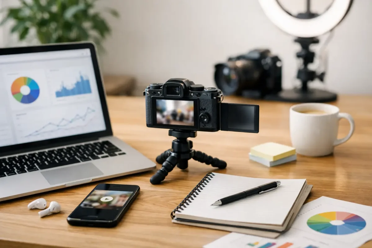 Content creation tools and equipment for business growth and audience engagement.
