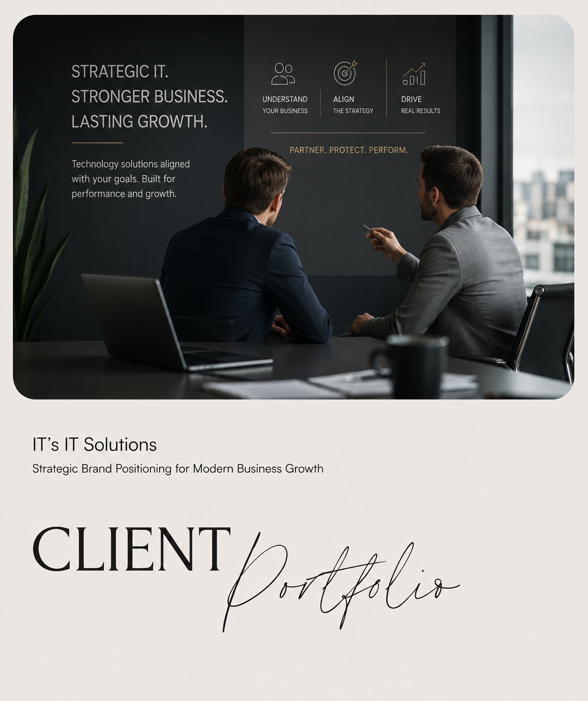 IT's IT Solutions portfolio showcasing strategic brand positioning for modern business growth.