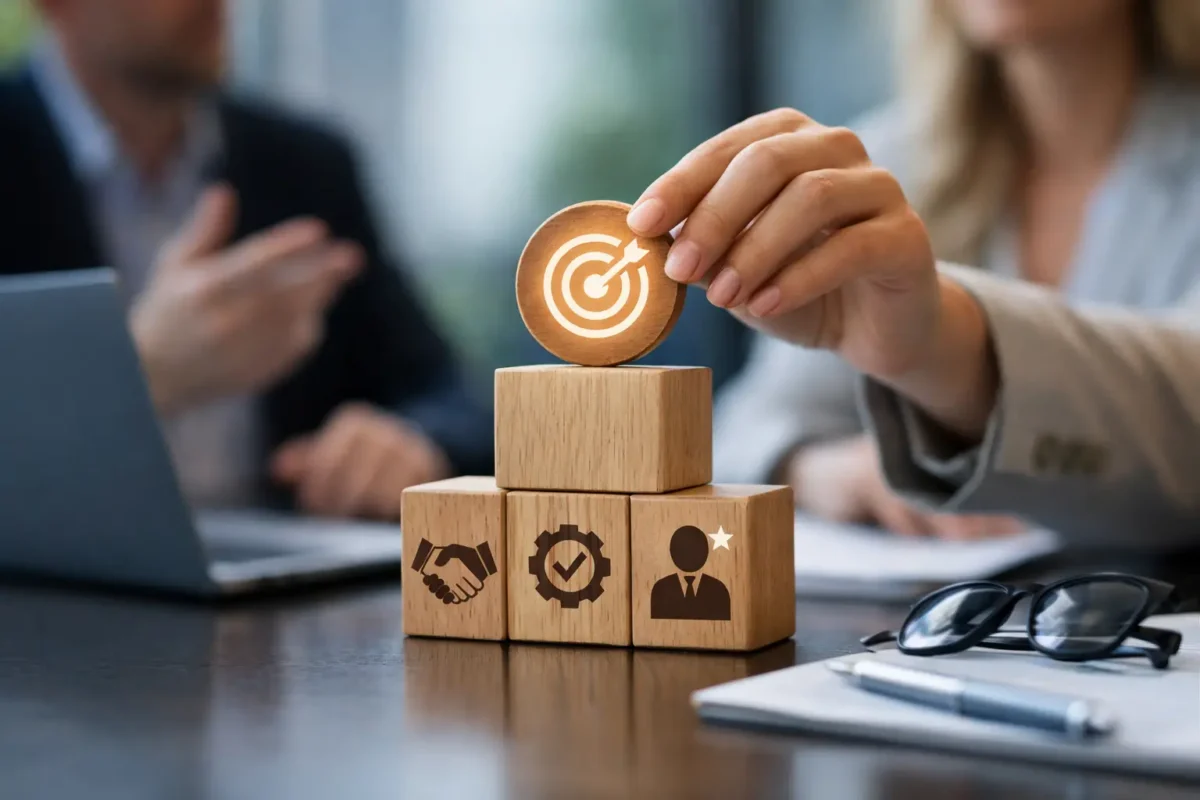 Brand positioning strategy for service businesses and target audience alignment.